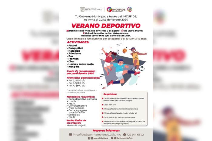 tres curso verano deportivo