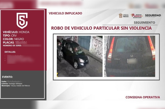 vehiculo robado toluca