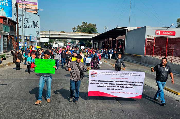 trabajadores anuncian bloqueo en ecatepec