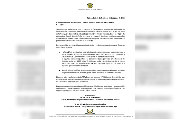 facultad ciencias politicas sociales uaemex