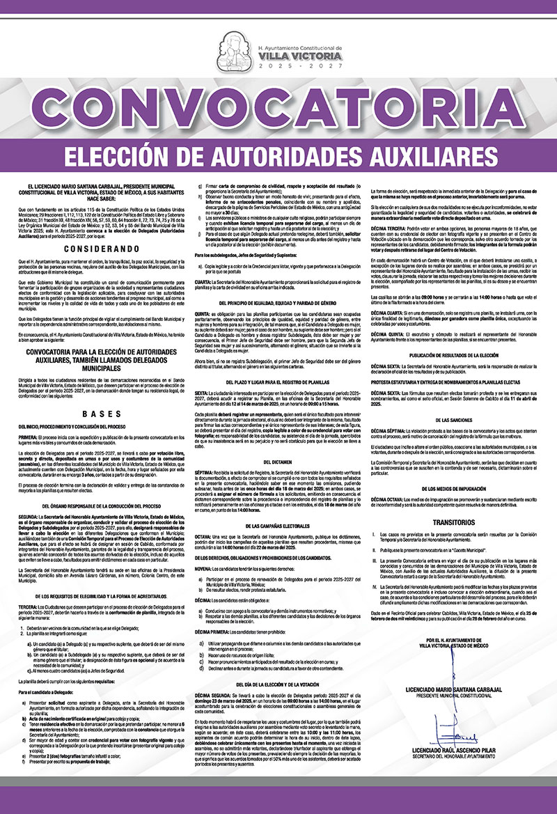 CONVOCATORIA DELEGADOS VV2533