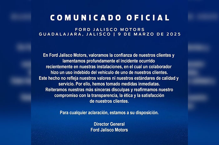 comunicado ford