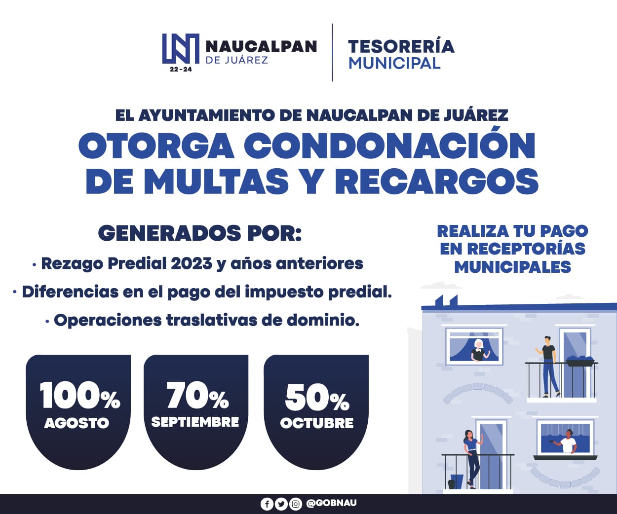 Naucalpan condonación multas y recargos predial