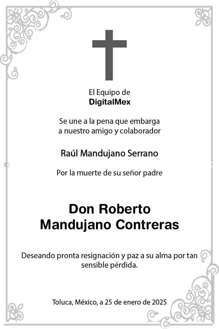 Esquela Roberto Mandujano Contreras