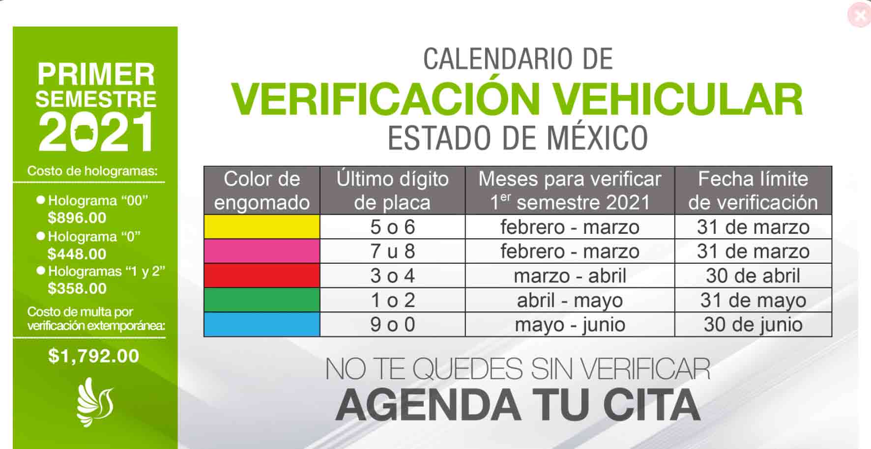 VerificaciónVehicular Checa si ya te toca, o pagarás