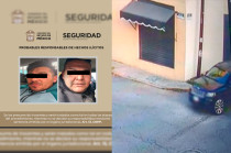 Imágenes de videovigilancia captaron el momento en que los presuntos responsables huyeron del domicilio tras cometer el robo