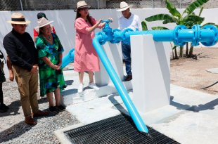 Azucena Cisneros informó sobre los avances de las obras hidráulicas con las que Ecatepec busca ampliar la cobertura de agua potable.