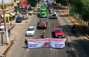 Vías mexiquenses en caos por protesta transportista