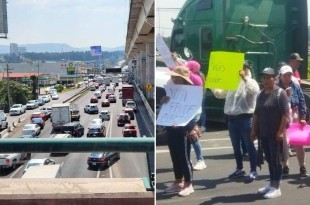 La protesta ha provocado serias afectaciones al tránsito, dejando a decenas de automovilistas varados en dirección a la Ciudad de México.