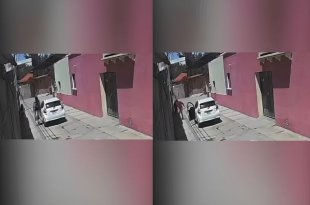 Cámaras de seguridad captaron el momento en que un sujeto se acercó y agredió a una menor en calles de Los Reyes Acozac, Tecámac.
