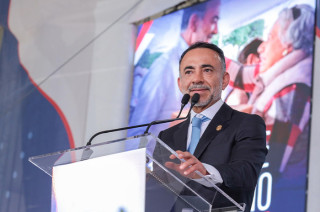 Fernando Flores Fernández durante la presentación de su primer Informe de Gobierno 2025.