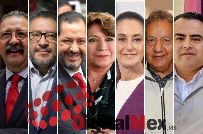 Reginaldo Sandoval, Horacio Duarte, Paco Vázquez, Delfina Gómez, Claudia Sheinbaum, Higinio Martínez, Abel Flores Guzmán