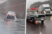 #Video: Amanece con lluvia y accidentes; al menos una persona murió