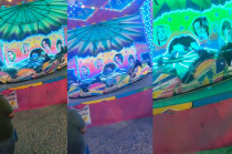 El juego comenzó a operar de manera irregular y sin control, dando vueltas sin parar, impidiendo que se detuviera.