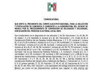 Convocatoria CEN PRI