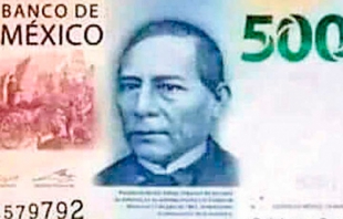 En circulación el nuevo billete de 500 pesos