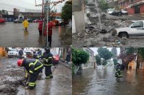 Cuadrillas de emergencia realizaron desazolve y atención de encharcamientos en Tlalnepantla.