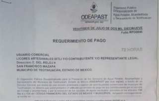 Pretenden cobrar 88 mil pesos por uso de drenaje a artesanos de Teotihuacan