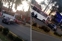 Ambos vehículos quedaron con daños en la parte frontal