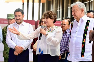 El primer punto de la gira de trabajo fue la estación Santa Fe del Tren Interurbano “El Insurgente”