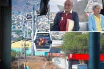 Adultos mayores viajaban en Mexicable de manera gratuita.