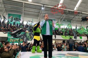 La dirigencia nacional y estatal del PVEM dieron la bienvenida del senador Ávila Villegas.