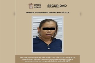 Lucia “N” de 42 años de edad fue puesta a disposición de la Fiscalía Regional con sede en el municipio. 
