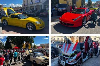 La Expo de Autos Exóticos en Lerma incluyó vehículos de marcas como Ferrari, Porsche, BMW, Audi, Corvette, Camaro y Mustang.