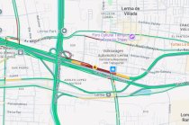 Google Maps muestra la ubicación del bloqueo registrado este viernes sobre la lateral de la carretera México-Toluca.