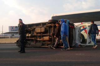 El accidente se registró en el kilómetro 24, en dirección a la Ciudad de México.