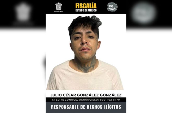 Julio César González fue ingresado al Centro Penitenciario y de Reinserción Social de Tenango del Valle.