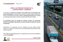 Las afectaciones comenzarán a las 23:00 horas del jueves y terminarán a la 01:00 horas del viernes; CAPUFE recomienda anticipar traslados.