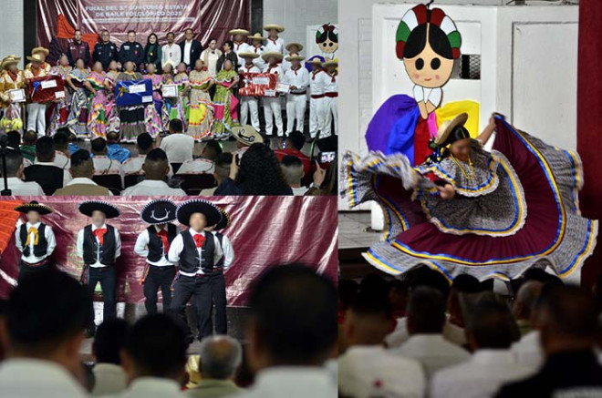 Promueven la reinserción social con concurso de baile folclórico en penal de Santiaguito