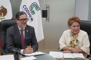 Víctor Leopoldo Delgado Pérez, presidente de la CODHEM, presentó los resultados de la participación del organismo en las Mesas de Paz del Estado de México.
