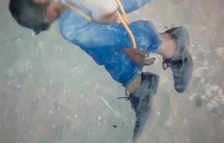 Amarran y golpean a sujeto por robar una lavadora en Otumba