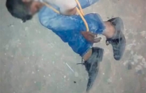 Amarran y golpean a sujeto por robar una lavadora en Otumba