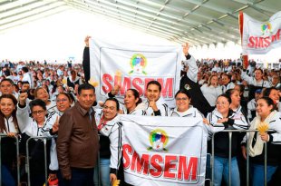 Más de 10 mil docentes afiliados al SMSEM participaron en las cuatro presentaciones regionales del Tercer Informe de Gobierno de Delfina Gómez Álvarez, realizadas en Donato Guerra, Cuautitlán Izcalli, Chicoloapan y San Felipe del Progreso.