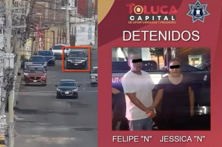 Las personas fueron identificadas como Felipe “N” y Jessica “N”, quienes fueron aseguradas y puestas a disposición del Ministerio Público.
