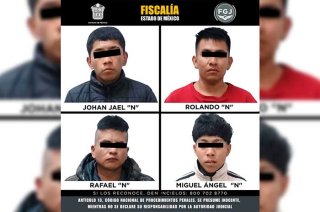 Rafael “N”, Miguel Ángel “N”, Johan Jael “N” y Rolando “N” fueron detenidos tras una persecución que terminó en la carretera federal México-Cuautla.