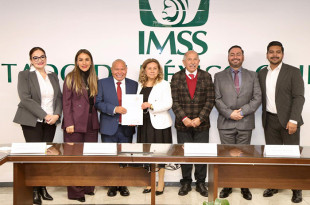 El presidente municipal Raciel Pérez Cruz formalizó la donación de un predio al Gobierno Federal, a través del IMSS, para la construcción de un Centro de Educación y Cuidados Infantiles (CECI) en Tlalnepantla.