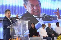 Higinio Martínez durante informe legislativo del diputado Nazario Gutiérrez