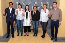 Diputados electos con el dirigente estatal Pepe Couttolenc