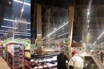 #Video: Increíble, lluvia destroza techo en Soriana Town Square