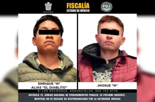 Enrique “N”, alias “El Diablito”, y Jhosue “N”, alias “Joshua”, fueron detenidos por su probable participación en el homicidio de un hombre ocurrido en Otzolotepec.
