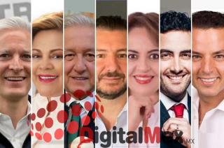 Alfredo del Mazo, Ruth Olvera, Andrés Manuel López Obrador, Elías Rescala, Ana Lilia Herrera, Rodrigo Jiménez, Alejandro Murat.