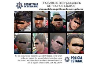 Se decomisaron cinco celulares, una réplica de arma de fuego y varias bolsas con aparente marihuana.