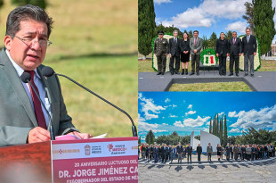 Diputados y autoridades estatales participan en ceremonia cívica y guardia de honor en la Rotonda de Personas Ilustres