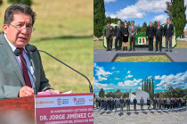 Diputados y autoridades estatales participan en ceremonia cívica y guardia de honor en la Rotonda de Personas Ilustres