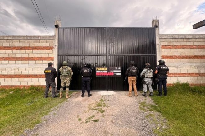 Uno de los inmuebles asegurados durante la Operación “Restitución” en el Estado de México.