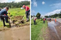 Se realizó la limpieza del río en la localidad de San Felipe de la Rosa.